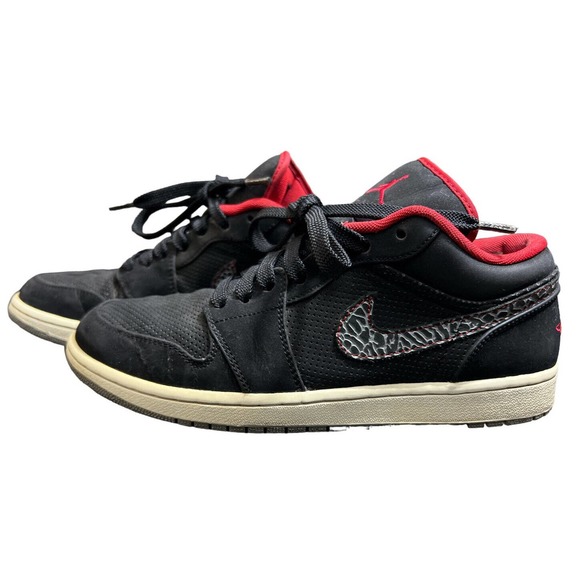 Jordan 1 Phat Low Black‎ Red Cement Grey Men Size 11 - Picture 1 of 7